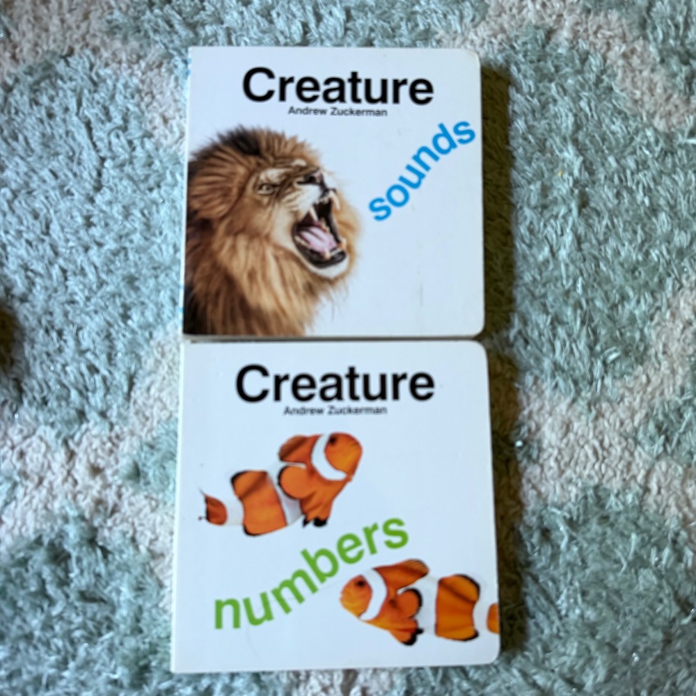 Creature Sounds & Creature Numbers Board Books Andrew Zuckerman Set